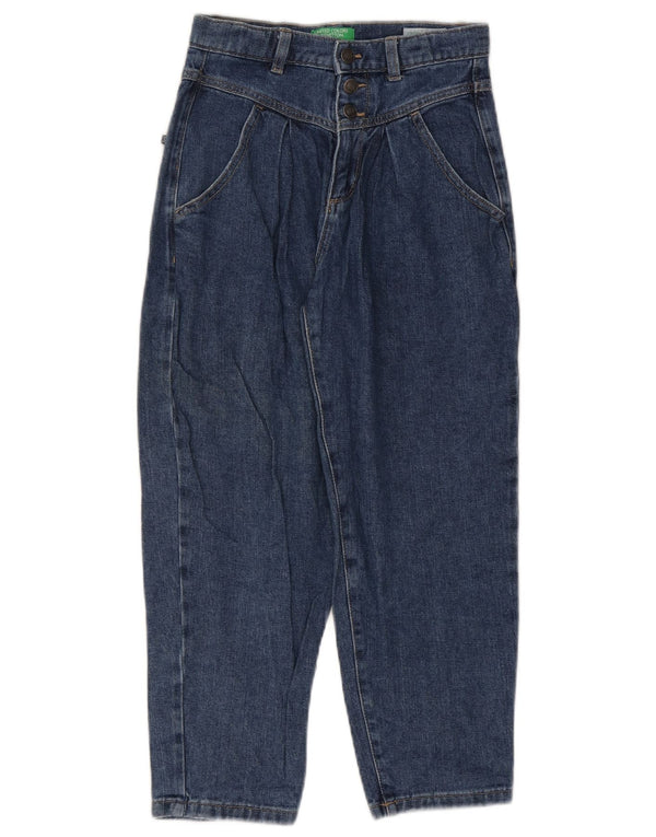 Benetton Girls Tapered Loose Jeans 10-11 Years XL W22 L23  Blue