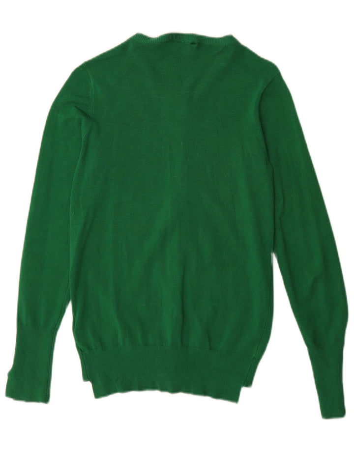 Zara Womens Cardigan Sweater UK 10 Small Green Viscose