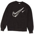 NIKE Mens Graphic Sweatshirt Jumper Small Black Cotton