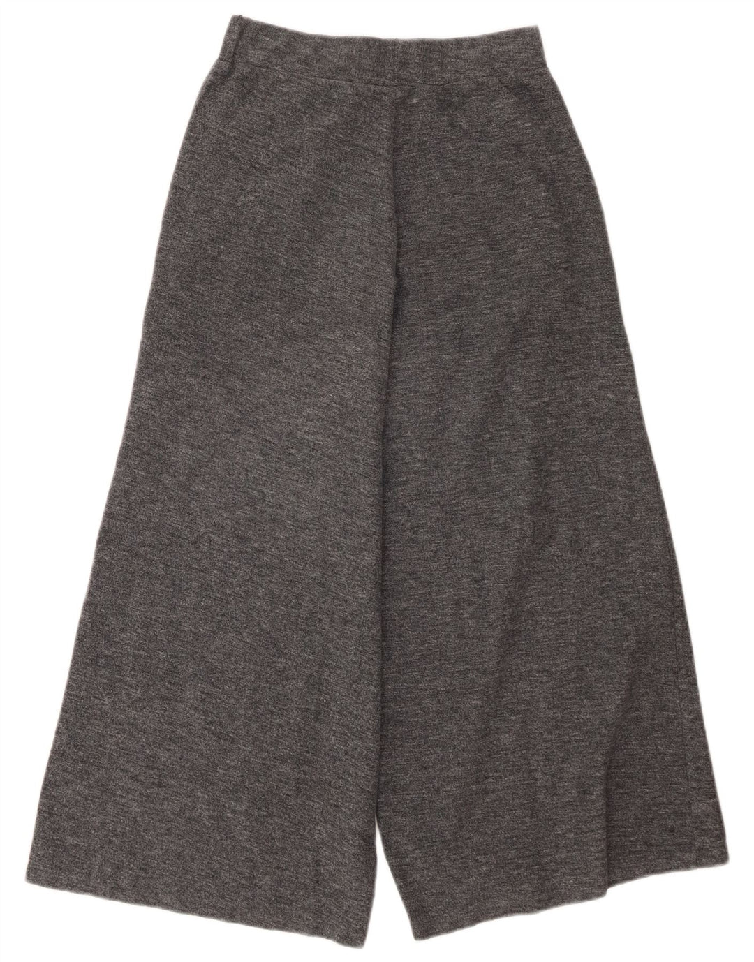 Zara Womens Wide Leg Cropped Trousers Small W26 L24 Grey Polyester