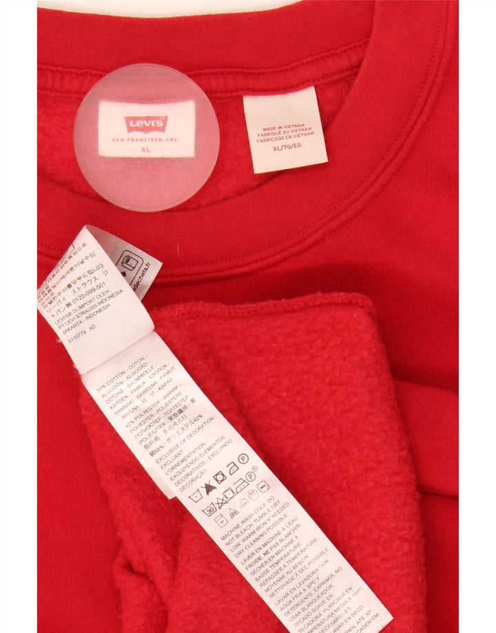 Levi's Mens Sweatshirt Jumper XL Red Cotton