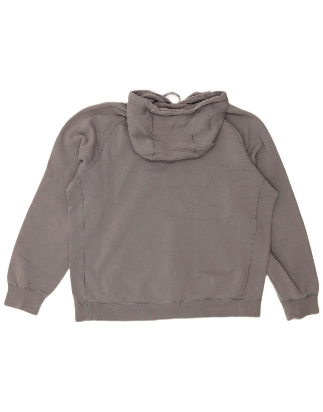 NIKE Mens Graphic Hoodie Jumper Large Grey Cotton
