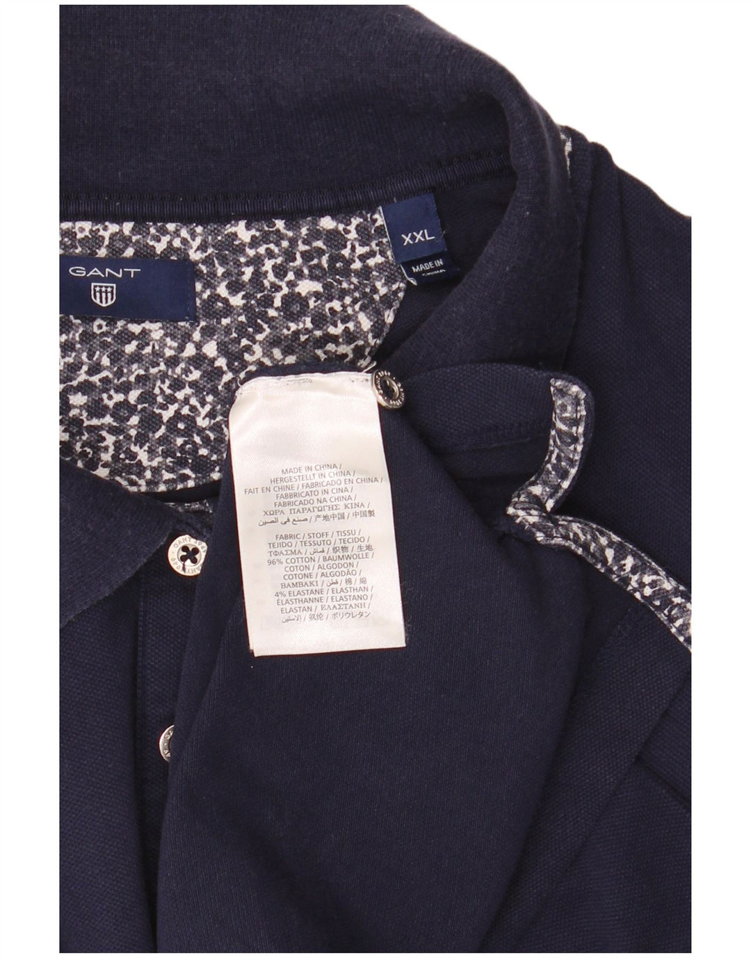Gant Womens Polo Shirt 2XL Navy Blue Cotton