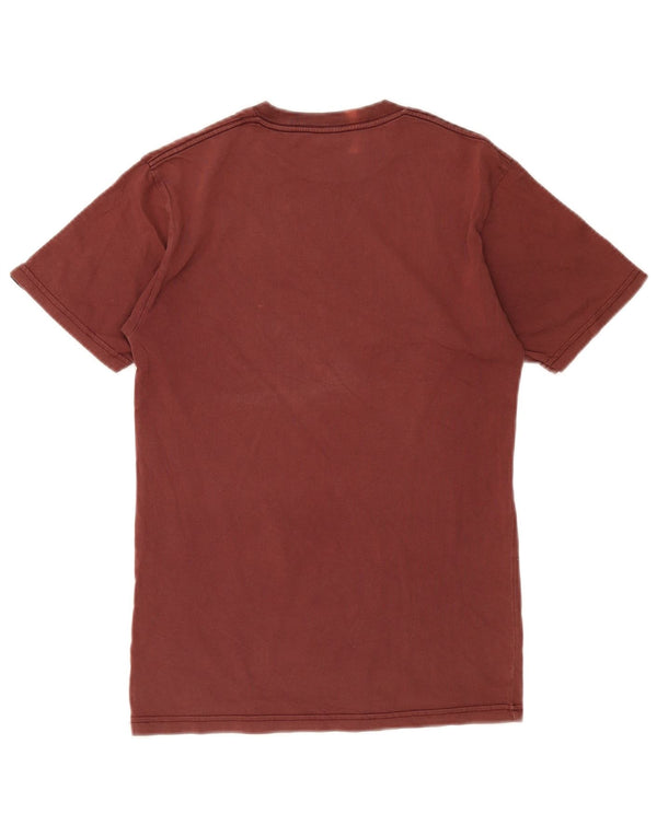Vans Mens Classic Fit Graphic T-Shirt Top Small Brown Cotton