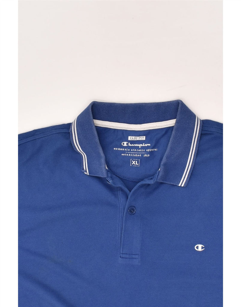 CHAMPION Mens Easy Fit Polo Shirt XL Blue | Vintage Champion | Thrift | Second-Hand Champion | Used Clothing | Messina Hembry 