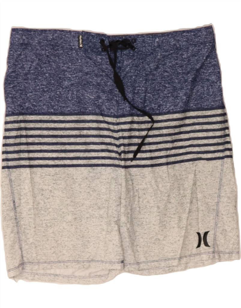 HURLEY Mens Swimming Shorts Large  Grey Colourblock Polyester Vintage Hurley and Second-Hand Hurley from Messina Hembry 