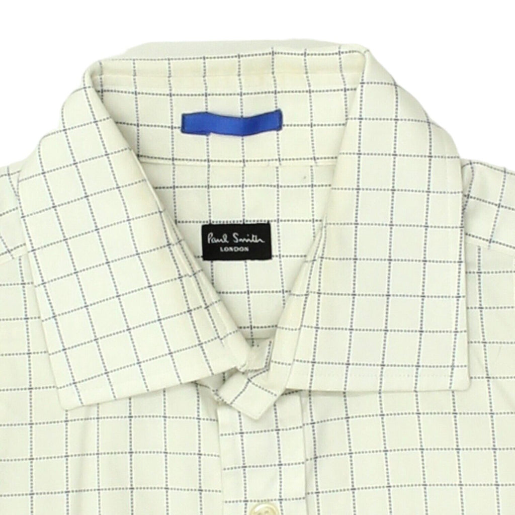 Paul Smith Mens White Check Shirt | Vintage High End Luxury Designer Formal VTG Vintage Messina Hembry and Second-Hand Messina Hembry from Messina Hembry 