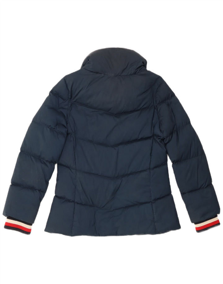 Tommy Hilfiger Womens Padded Jacket UK 12 Medium Navy Blue Polyester
