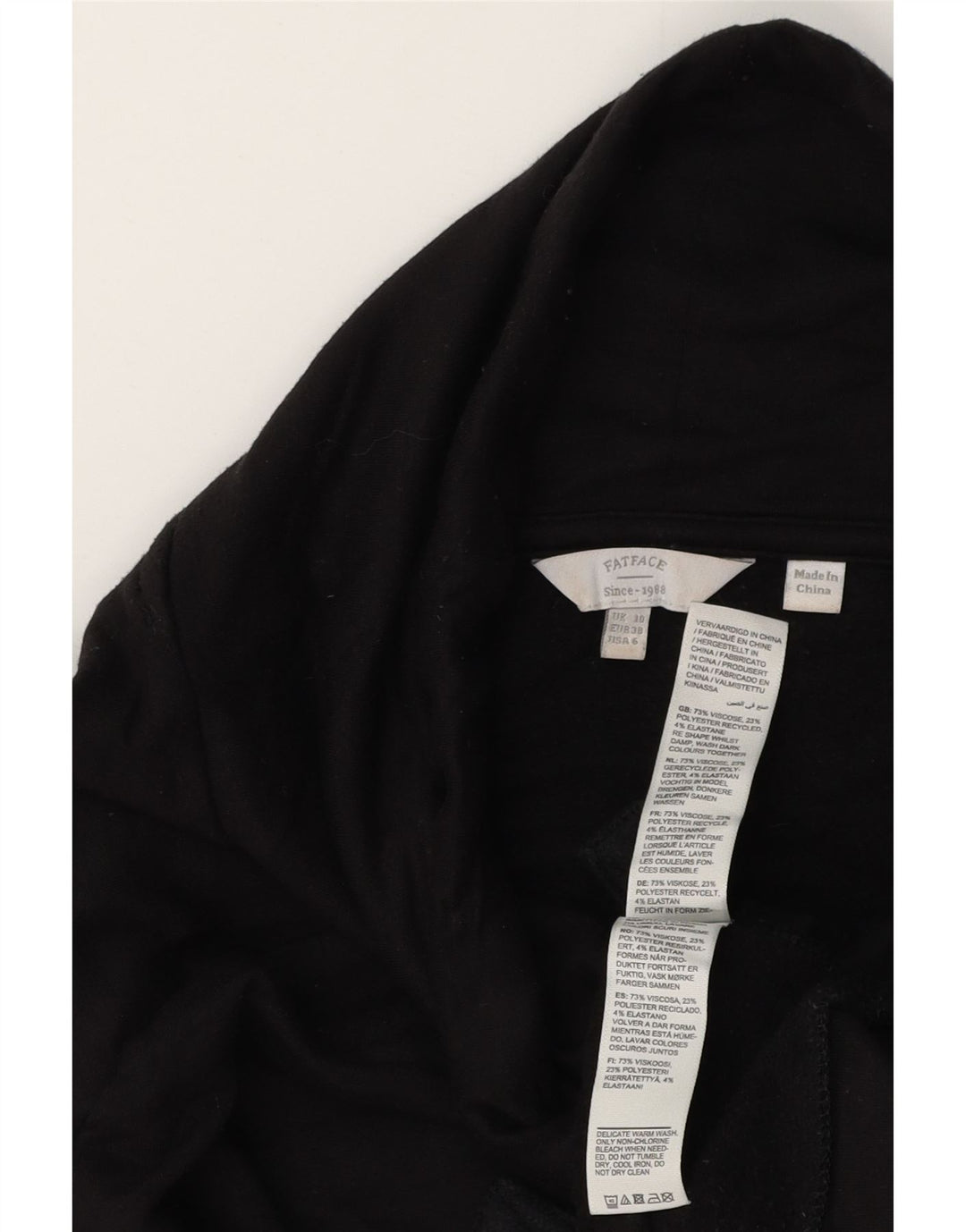 Fat Face Womens Oversized Roll Neck Sweatshirt Jumper UK 10 Small Black