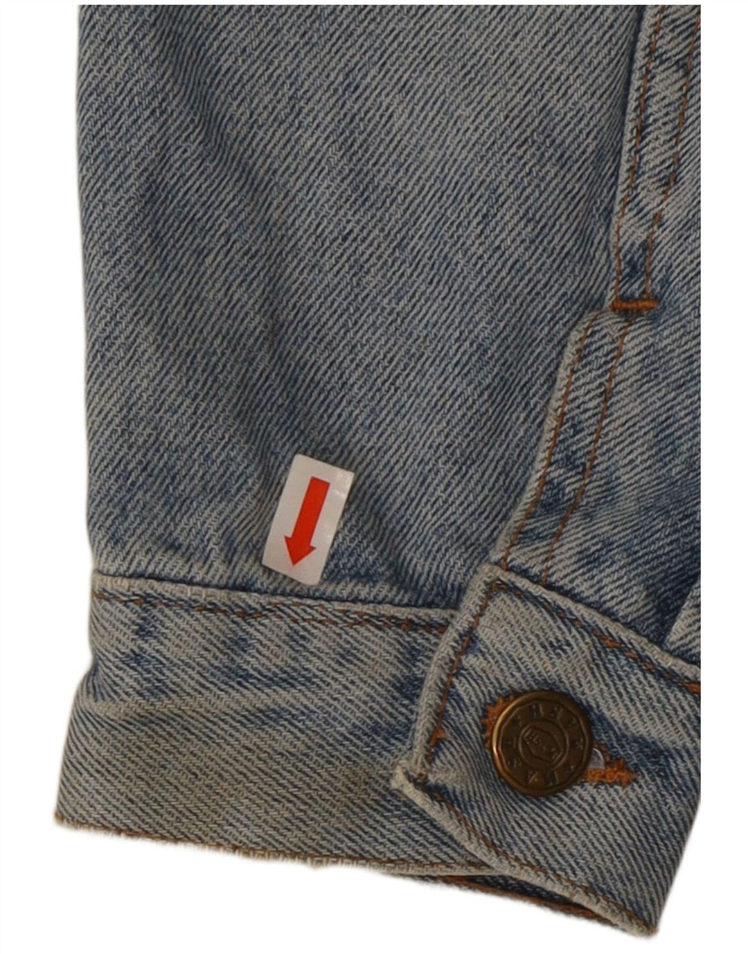 ROSEMARY Womens Crop Denim Jacket UK 14 Medium Blue Cotton