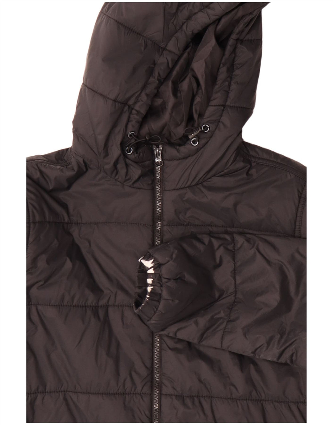 VANS Mens Hooded Padded Jacket UK 36 Small Black Nylon