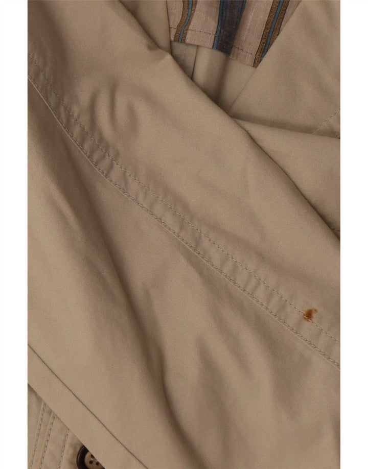 Vintage Mens Utility Jacket UK 40 Large Beige Cotton