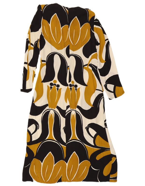 Zara Womens Long Sleeve Maxi Dress UK 14 Medium Multicoloured Floral