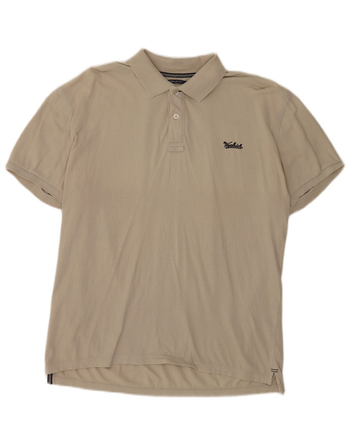 Woolrich Mens Regular Fit Polo Shirt Medium Beige Cotton