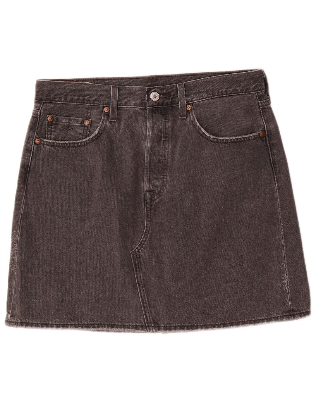 LEVI'S Womens Mini Denim Skirt W30 Medium Brown Cotton