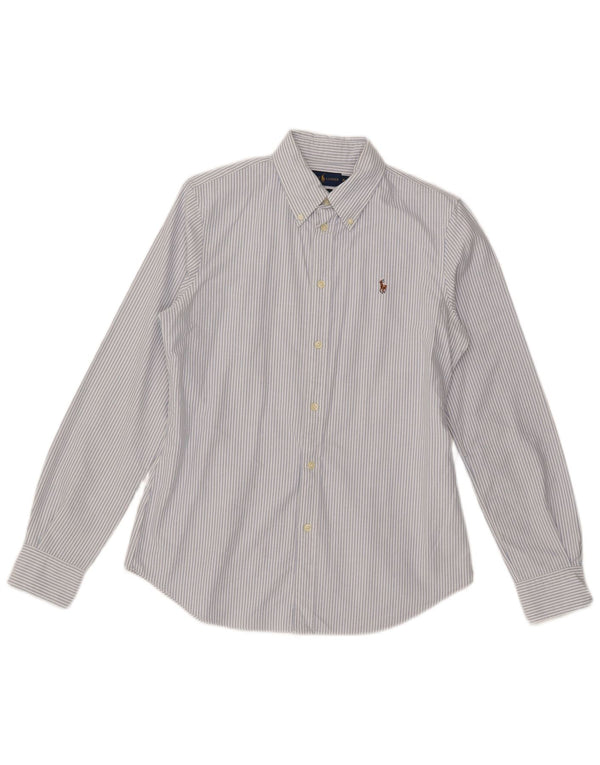 Ralph Lauren Mens Slim Fit Shirt Medium Blue Pinstripe Cotton