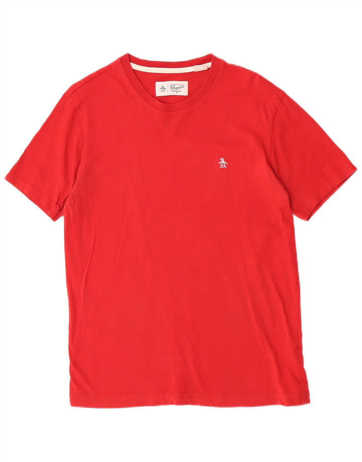 Penguin Mens T-Shirt Top Small Red Cotton