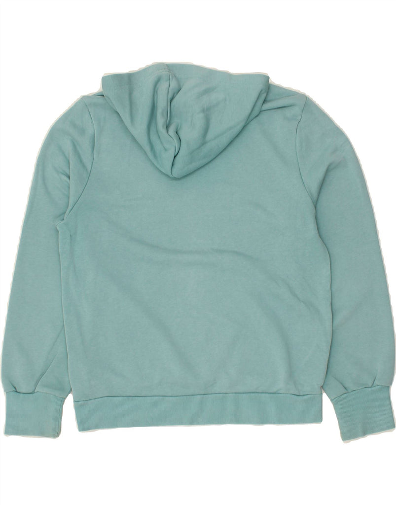 ADIDAS Girls Graphic Hoodie Jumper 11-12 Years Blue Cotton Vintage Adidas and Second-Hand Adidas from Messina Hembry 