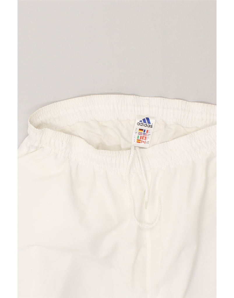 ADIDAS Mens Sport Shorts Large White Polyester | Vintage Adidas | Thrift | Second-Hand Adidas | Used Clothing | Messina Hembry 