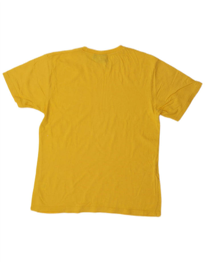 Reebok Mens T-Shirt Top Medium Yellow Cotton