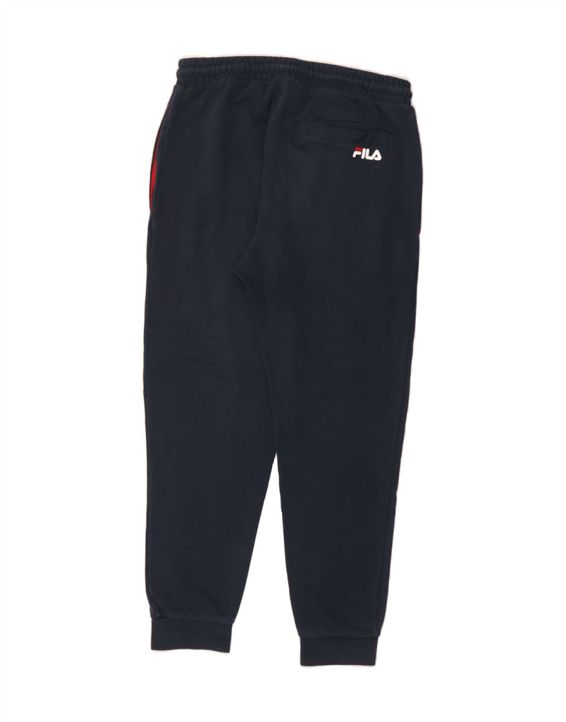 FILA Mens Graphic Tracksuit Trousers Joggers Medium  Navy Blue Vintage Fila and Second-Hand Fila from Messina Hembry 
