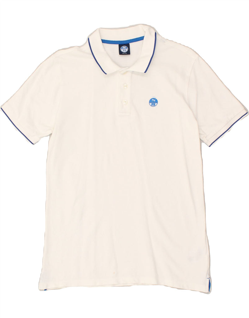 NORTH SAILS Mens Slim Fit Polo Shirt XS White Cotton | Vintage North Sails | Thrift | Second-Hand North Sails | Used Clothing | Messina Hembry 