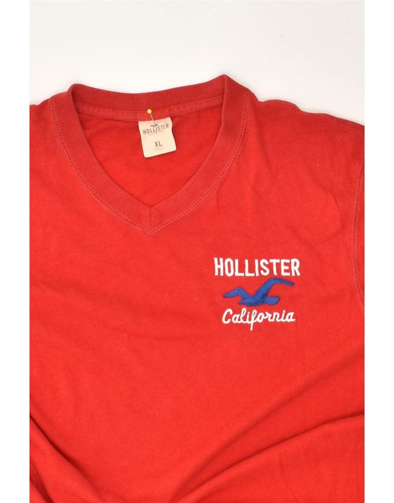 HOLLISTER Womens T-Shirt Top UK 18 XL Red Cotton | Vintage Hollister | Thrift | Second-Hand Hollister | Used Clothing | Messina Hembry 