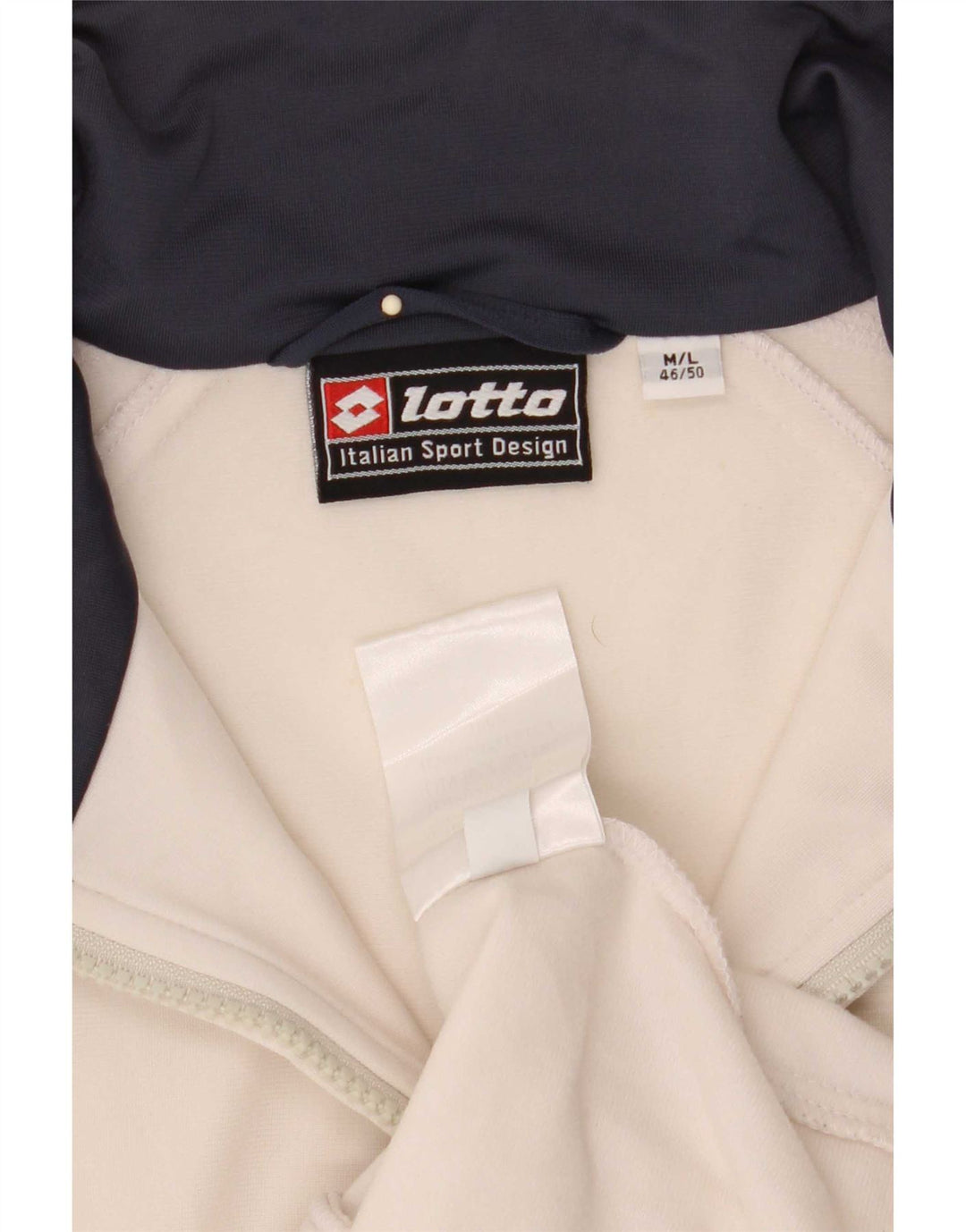Lotto Mens Tracksuit Top Jacket IT 46/50 Medium White Colourblock Polyester