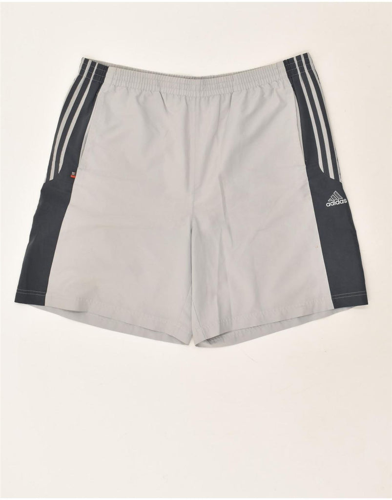 ADIDAS Mens Sport Shorts 2XL Grey Colourblock Polyester | Vintage Adidas | Thrift | Second-Hand Adidas | Used Clothing | Messina Hembry 