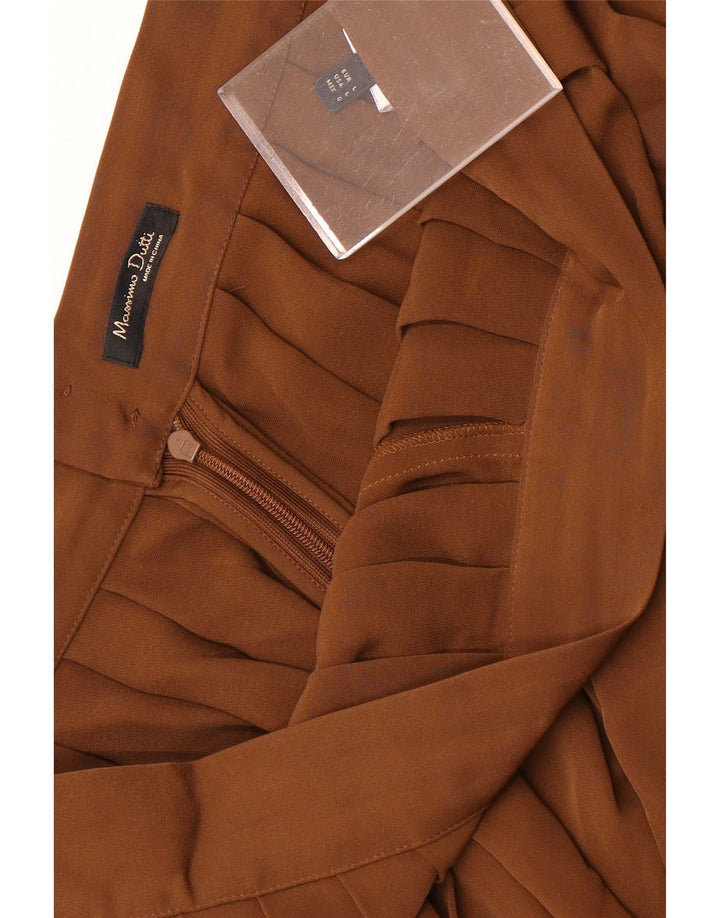 Massimo Dutti Womens Cullotes Capri Trousers Large W32 L22 Brown Polyester