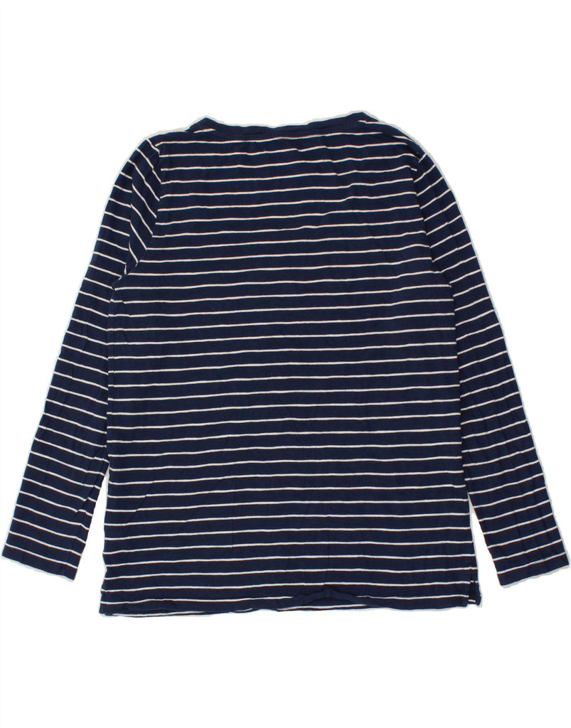 GAP Womens Top Long Sleeve UK 16 Large Navy Blue Striped Cotton | Vintage Gap | Thrift | Second-Hand Gap | Used Clothing | Messina Hembry 