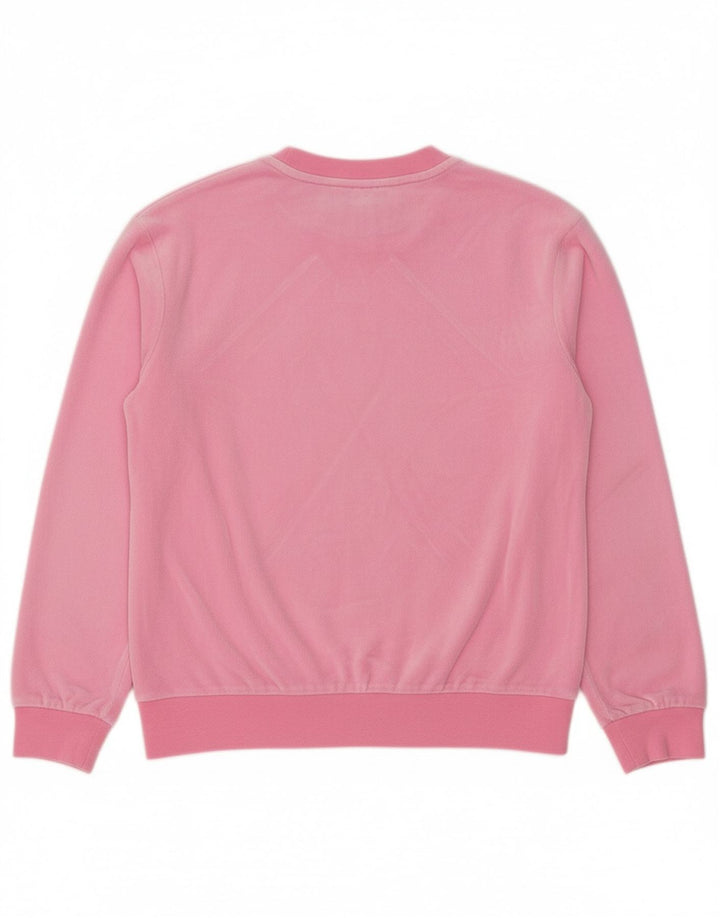 ADIDAS Girls Sweatshirt Jumper 9-10 Years Pink Cotton