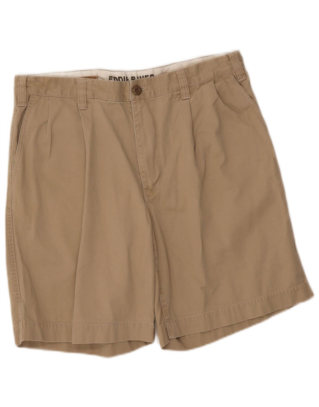 EDDIE BAUER Mens Pegged Chino Shorts W36 Large Beige Cotton
