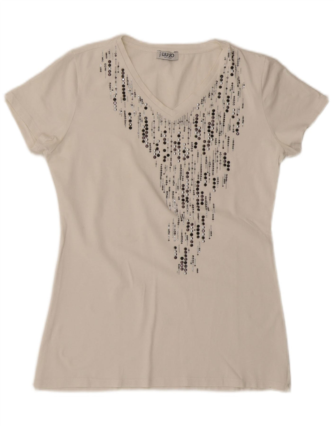 LIU JO Womens Milano T-Shirt Top UK 12 Medium White