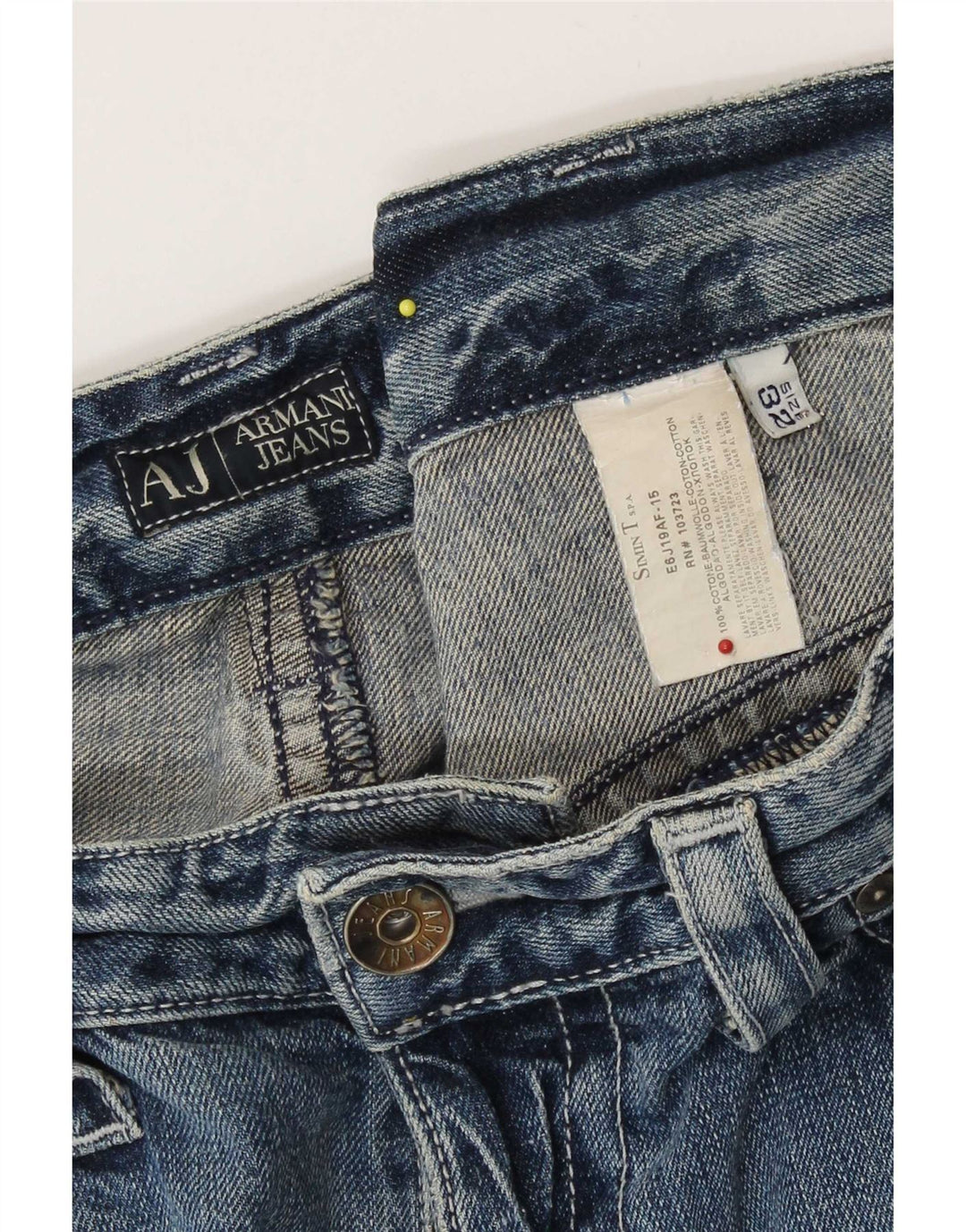 Armani Womens Straight Jeans W32 L29 Blue Cotton
