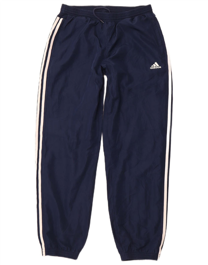 ADIDAS Womens Tracksuit Trousers Joggers Medium Navy Blue Polyester Sports