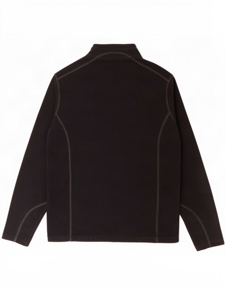Columbia Mens Zip Neck Fleece Jumper Medium Black Polyester
