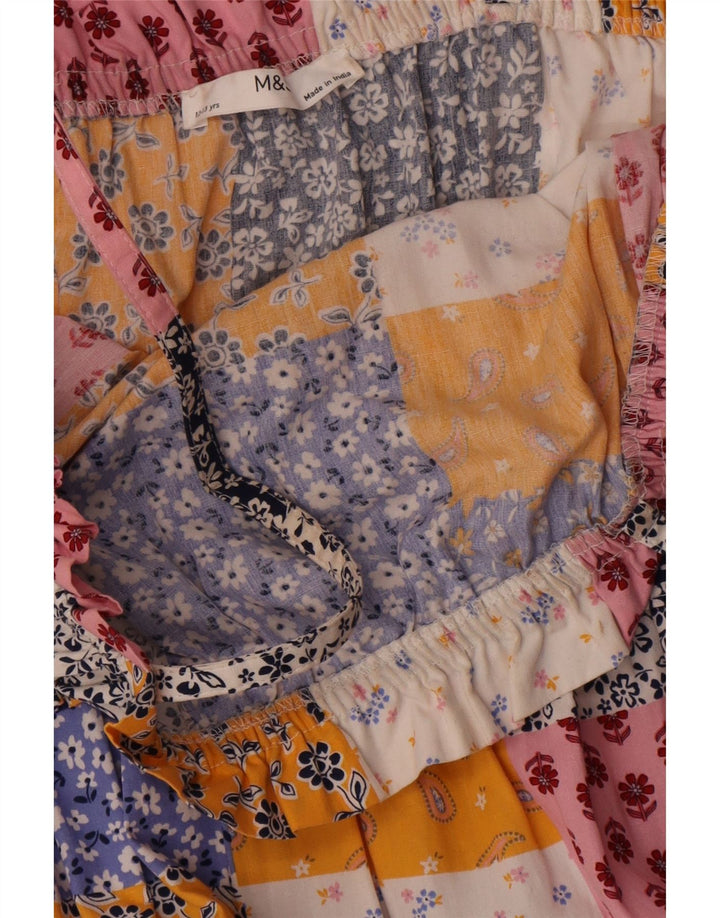 Marks & Spencer Girls Sundress 12-13 Years Multicoloured Patchwork Cotton