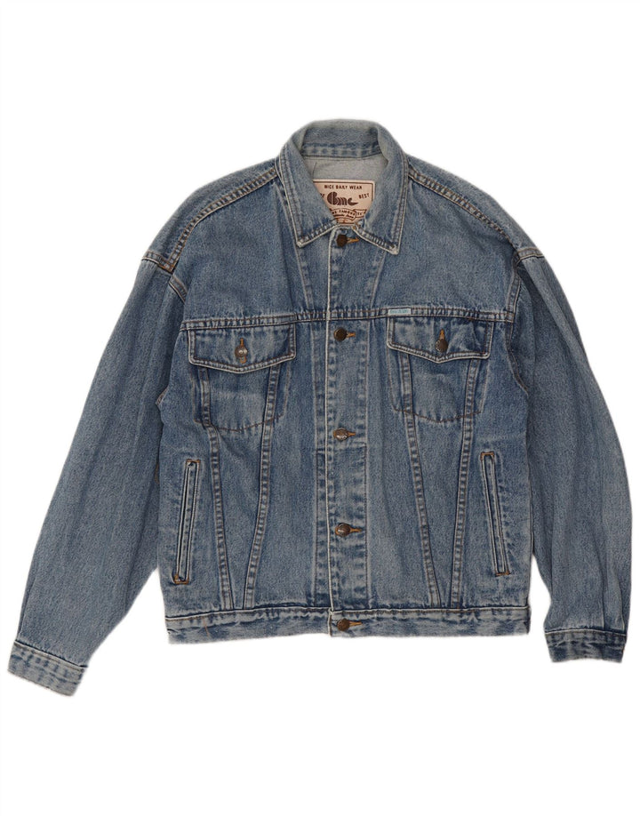 Vintage Mens Denim Jacket UK 38 Medium Blue Cotton