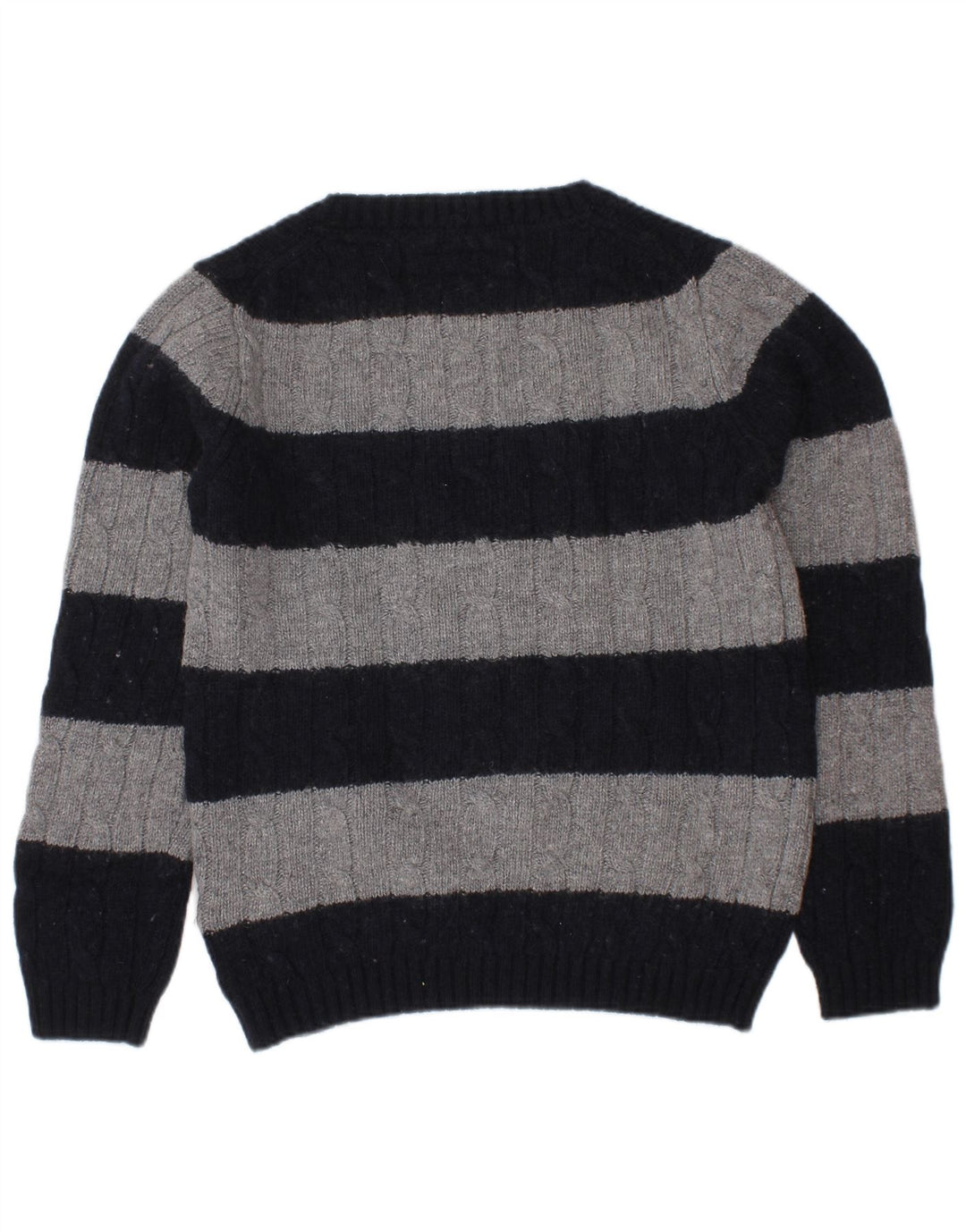 Massimo Dutti Boys Crew Neck Jumper Sweater 5-6 Years Navy Blue Striped