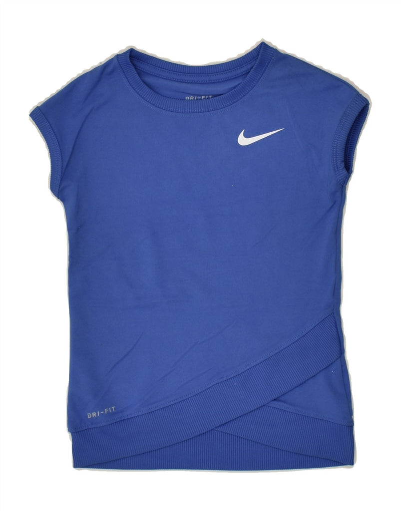 NIKE Girls Dri Fit T-Shirt Top 2-3 Years Blue Polyester | Vintage Nike | Thrift | Second-Hand Nike | Used Clothing | Messina Hembry 