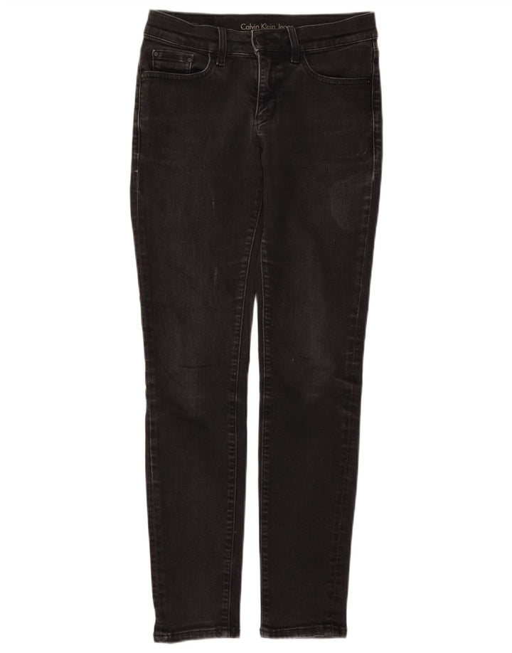 CALVIN KLEIN Womens Skinny Jeans W26 L29 Black