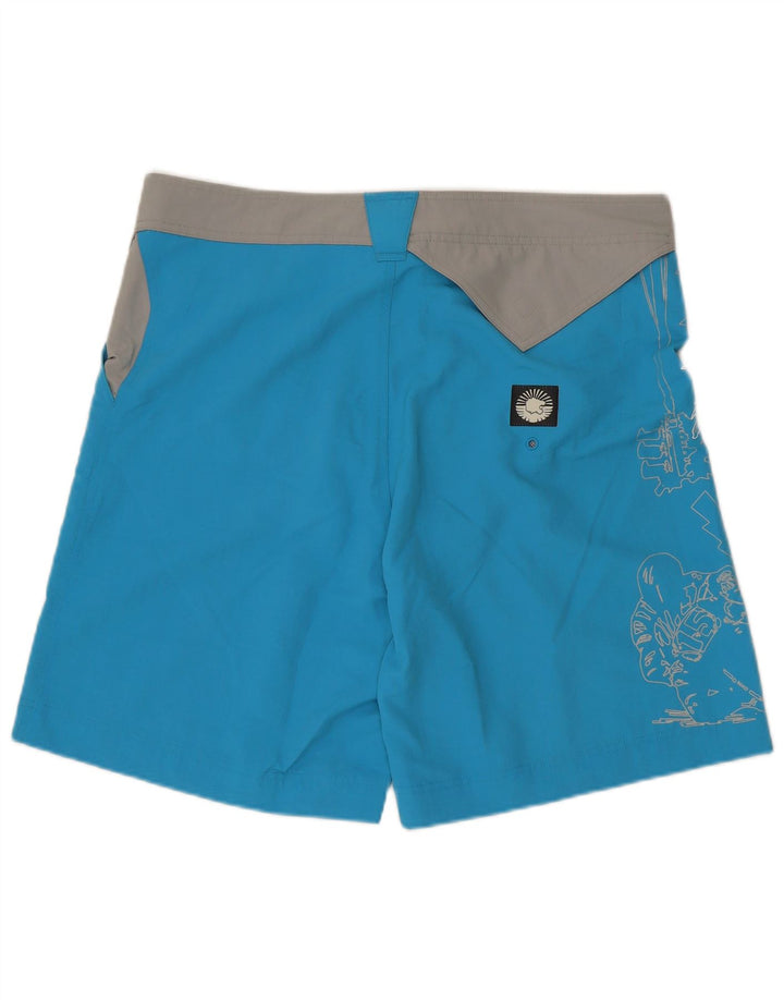 Puma Mens Graphic Swimming Shorts Large Blue Polyester