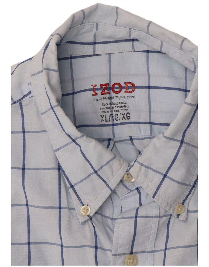 IZOD Mens Shirt XL Blue Check