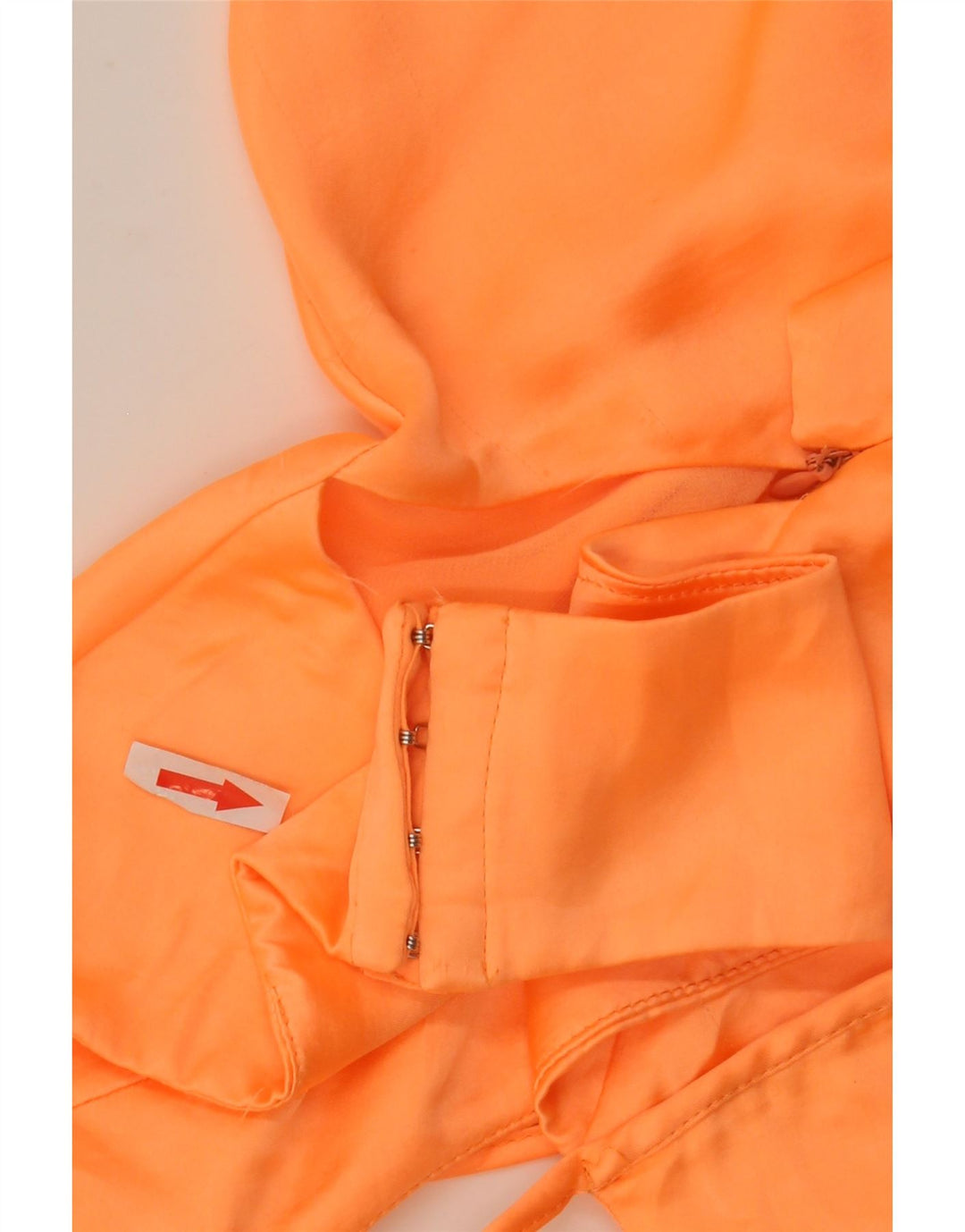 Zara Womens Mini Slip Dress UK 8 Small Orange Polyester