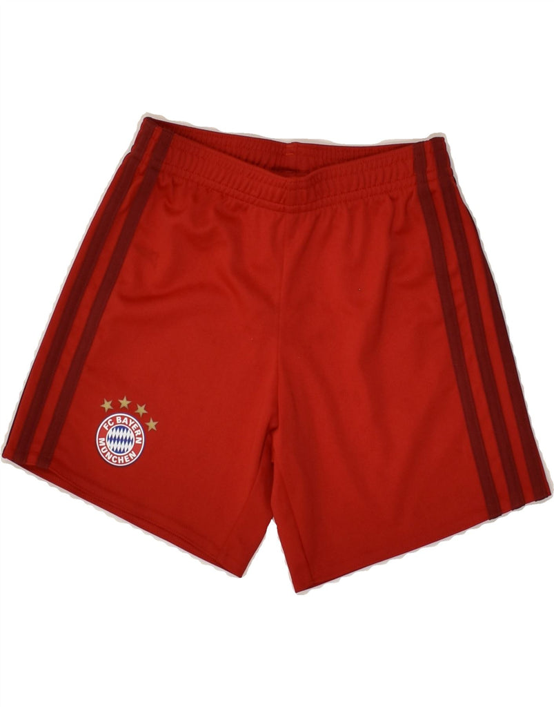 ADIDAS Boys FC Bayern Munchen Sport Shorts 5-6 Years Red Polyester | Vintage Adidas | Thrift | Second-Hand Adidas | Used Clothing | Messina Hembry 