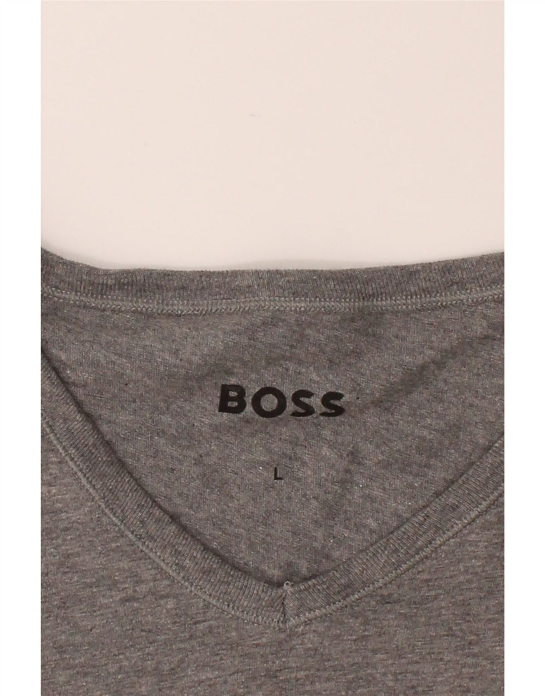 HUGO BOSS Mens T-Shirt Top Large Grey Cotton Vintage Hugo Boss and Second-Hand Hugo Boss from Messina Hembry 