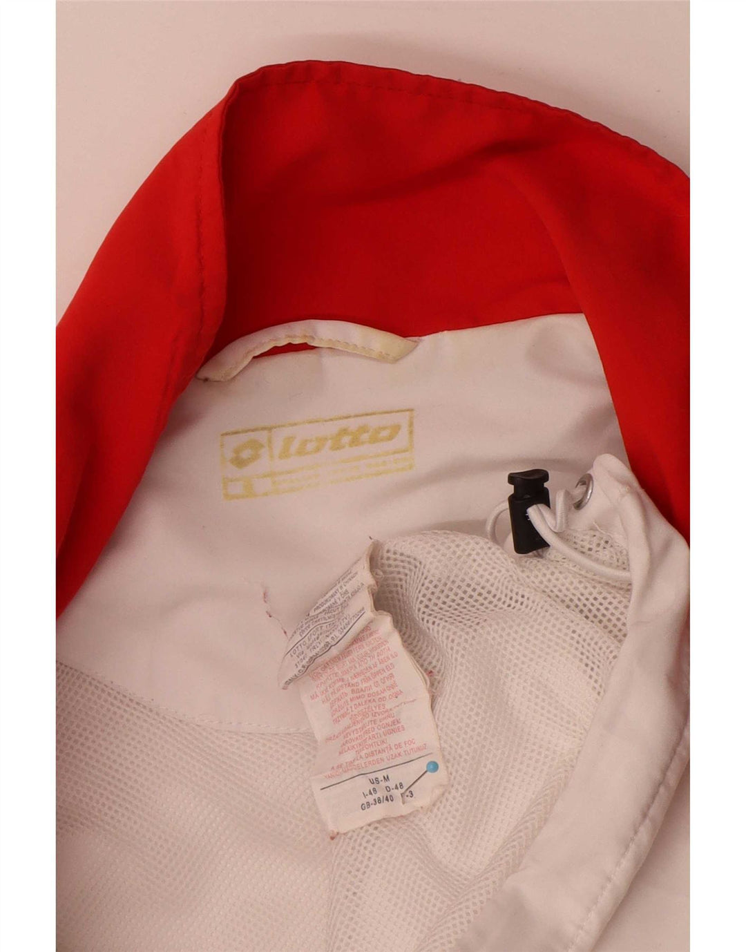 Lotto Mens Tracksuit Top Jacket UK 38/40 Medium White Colourblock Polyester