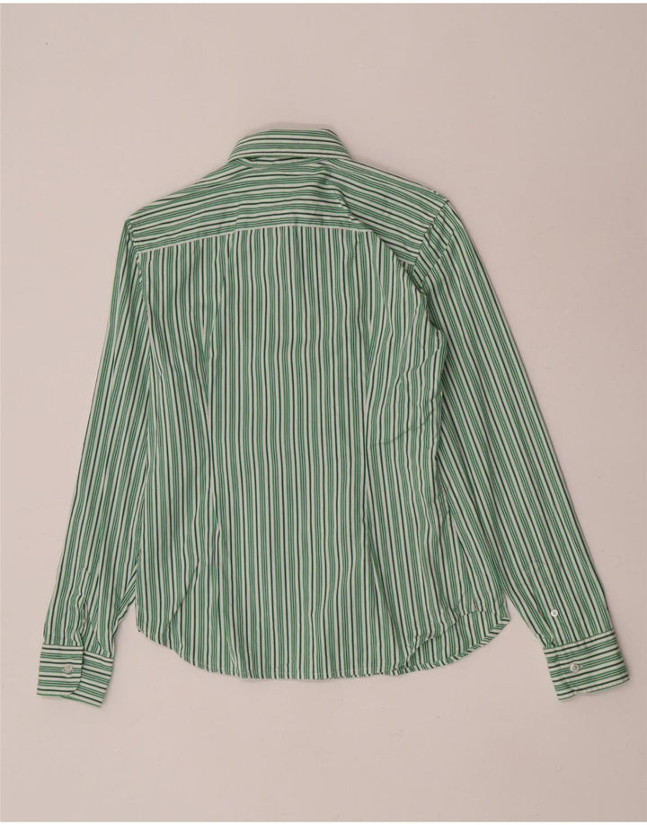 Ralph Lauren Womens Shirt US 8 Medium Green Striped Cotton