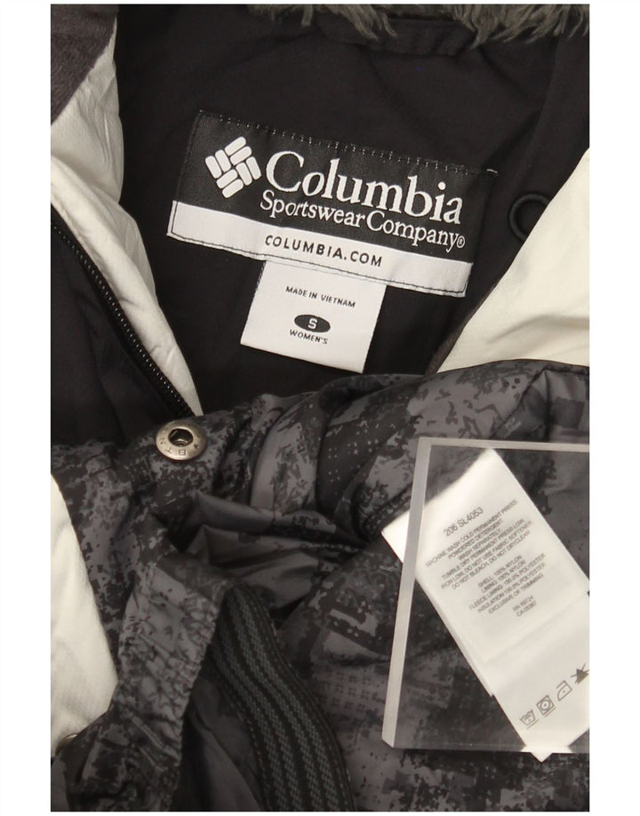 Columbia Womens Hooded Windbreaker Jacket UK 10 Small Black Nylon